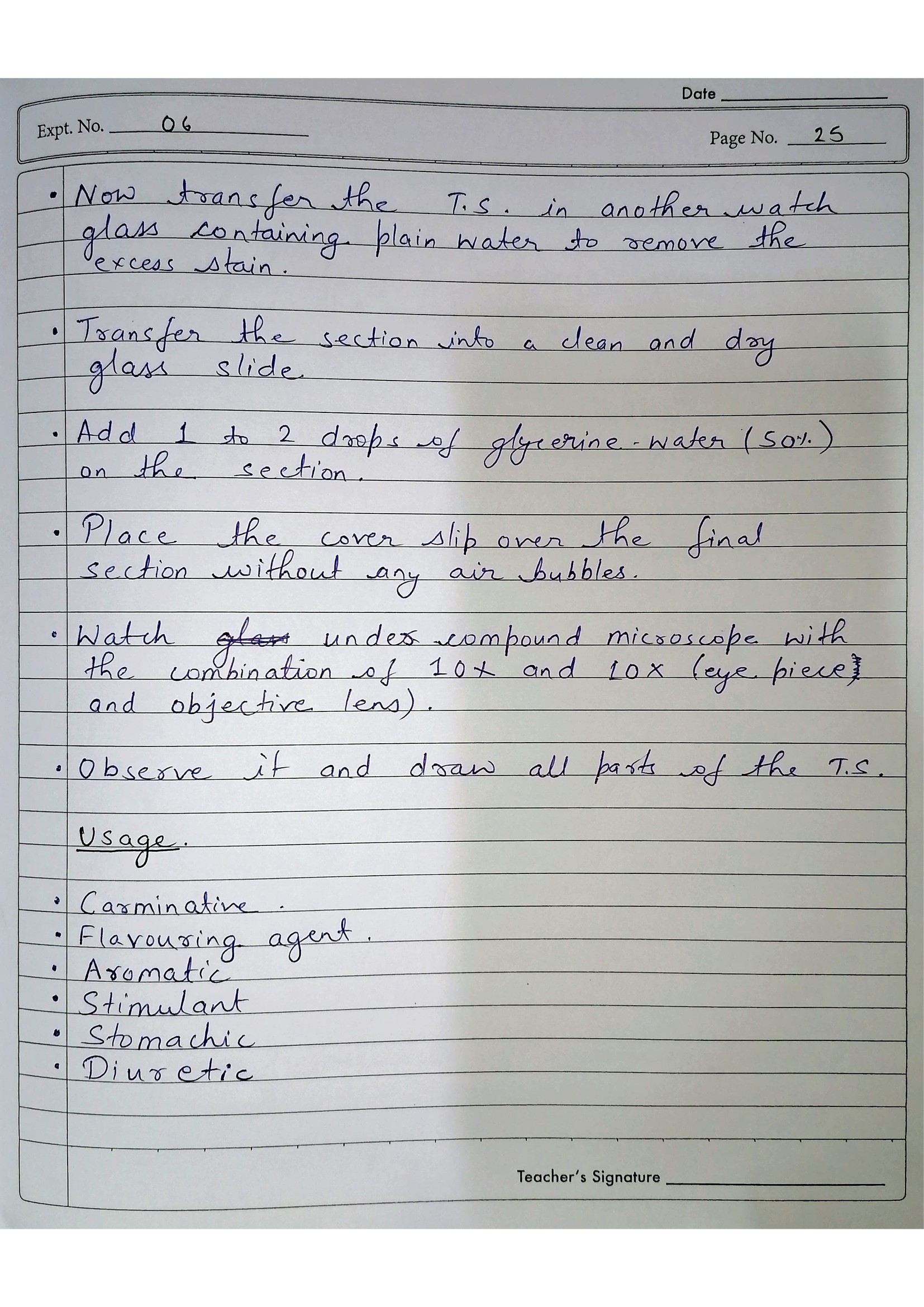 Pharmacognosy Practical